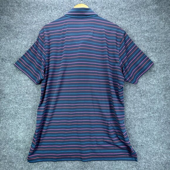 G/FORE Golf Polo Shirt Mens Extra Large Blue Performance Striped Sea Island - Picture 5 of 12